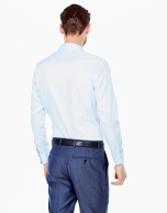 Light blue herringbone dress shirt