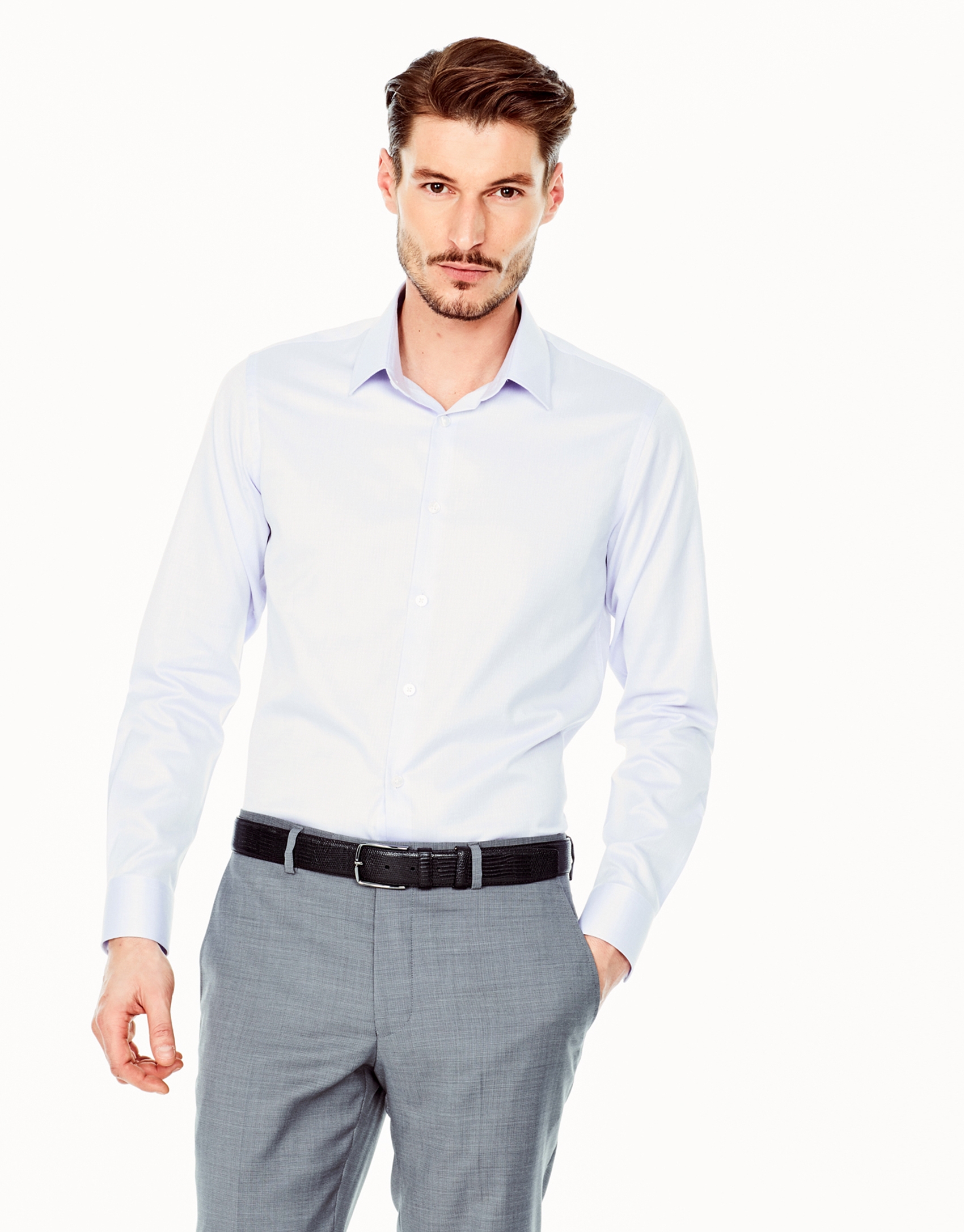 Mauve design slim fit dress shirt