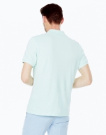 Aqua green piqué polo shirt