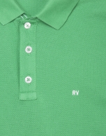 Green piqué polo shirt