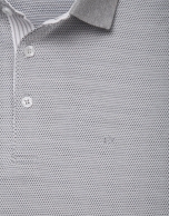 Gray microprint mercerized polo shirt