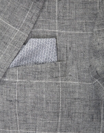 Gray checked linen sports coat