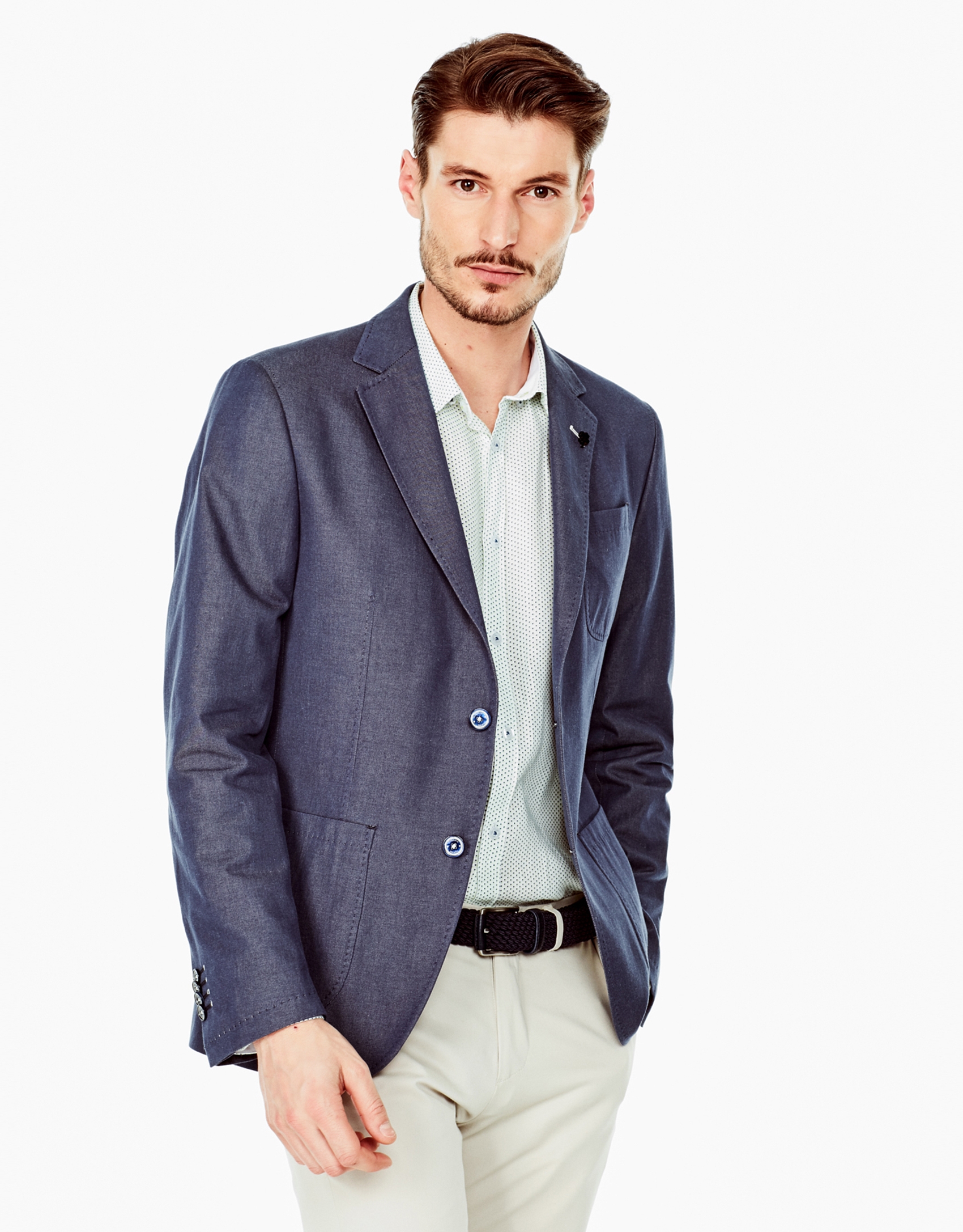 Tailored jean sports coat 