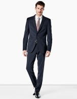 Traje slim fit sarga azul marino