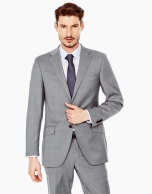 Gray structured regular fit suit