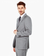 Gray structured regular fit suit