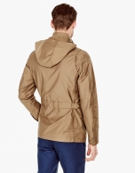 Khaki parka with 4 pockets