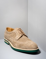 Natural colored suede Brogue shoes