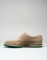 Natural colored suede Brogue shoes