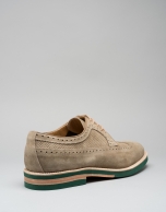 Natural colored suede Brogue shoes