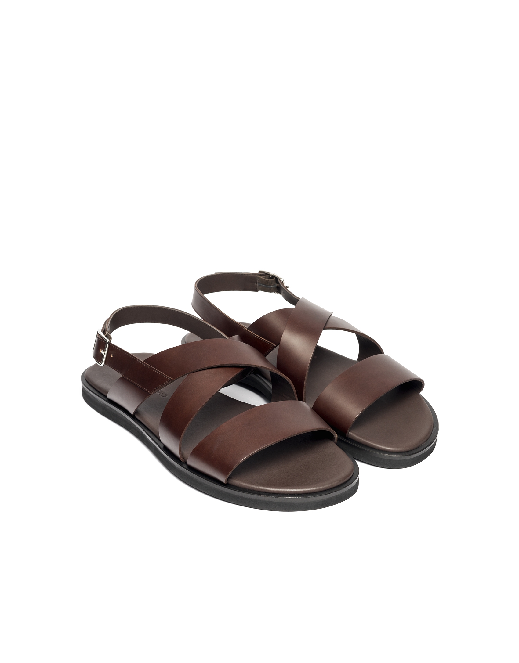 Sandals with brown straps