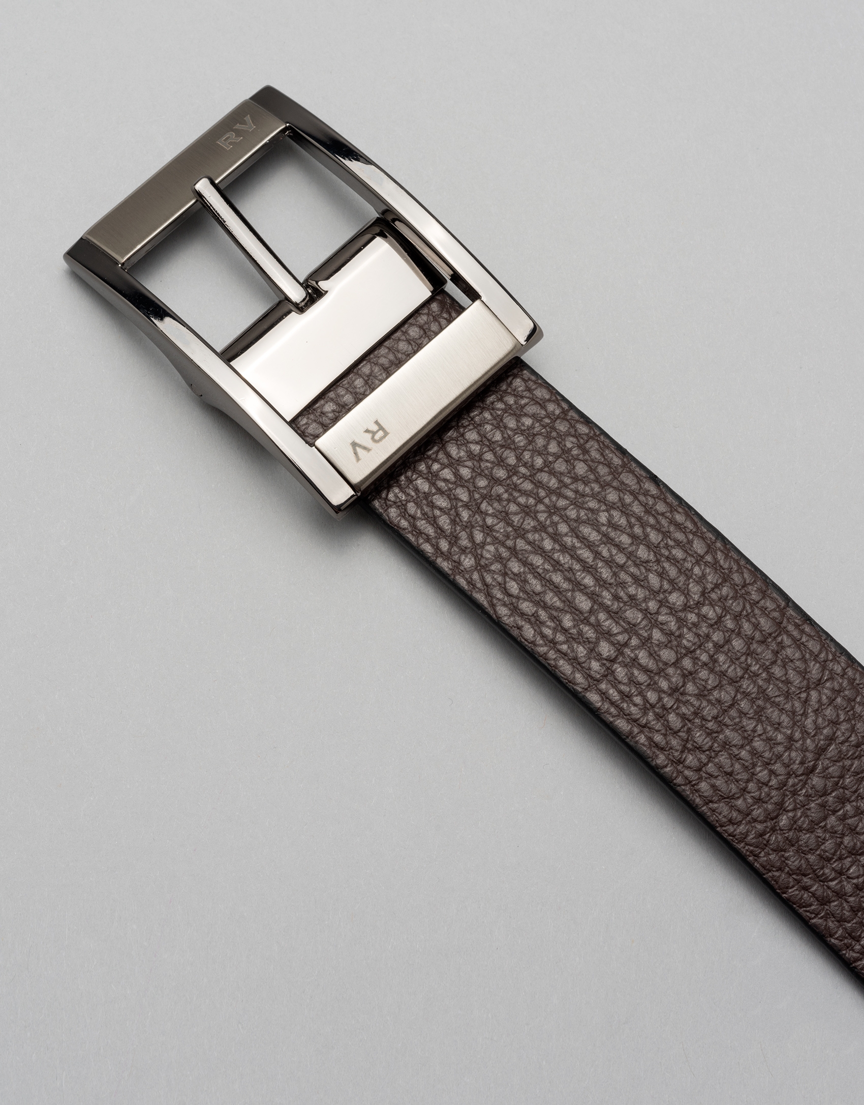 Black and brown reversible belt