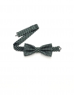 Green geometric print bowtie