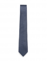 Corbata jacquard geométrico azul