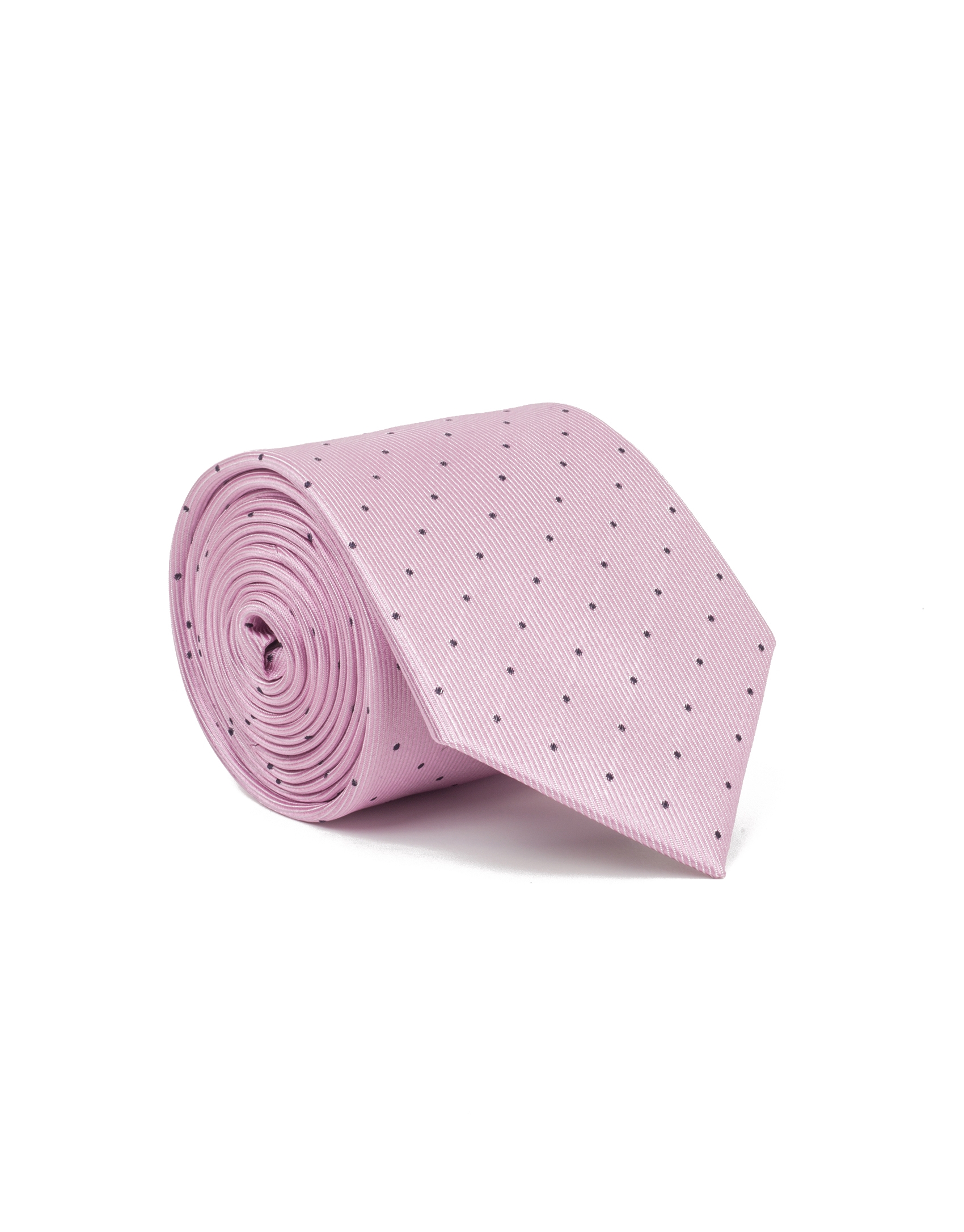 Blue and pink polka dot tie