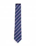 Blue and pink striped tie