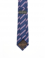 Blue and pink striped tie