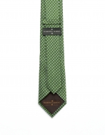 Corbata jacquard lunares verde