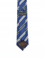 Blue and green striped tie