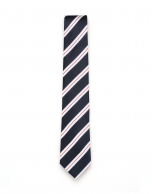 Blue, white and red striped tie