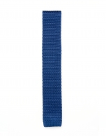 Blue knit tie