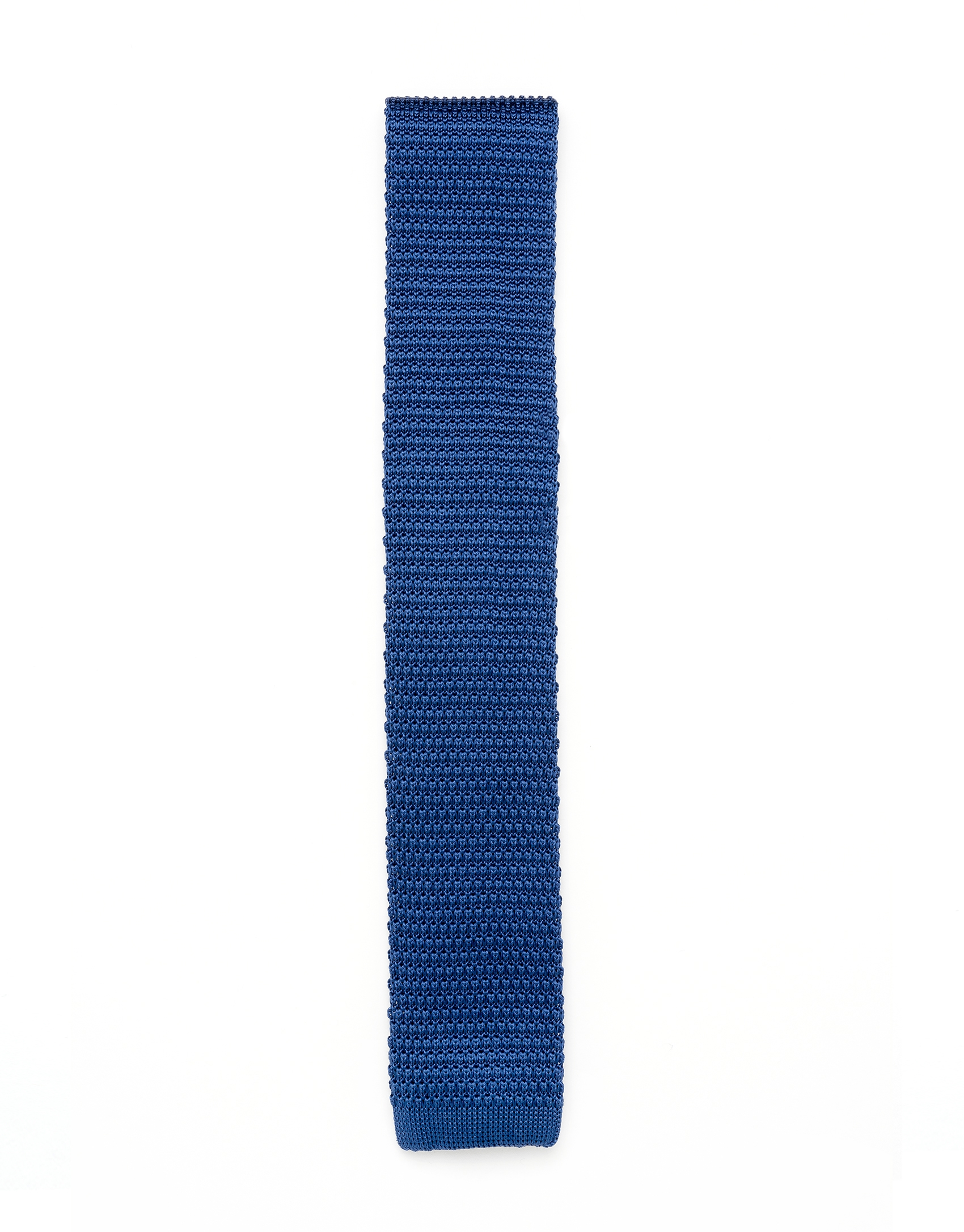 Blue knit tie