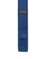 Blue knit tie