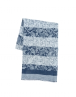 Indigo blue print scarf