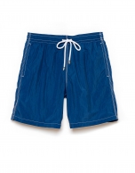 Plain blue swim trunks