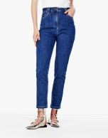 Denim cigarette pants