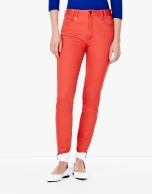 Orange pants with 5 pockets