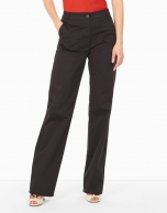 Black straight pants