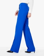 Blue crepe pants