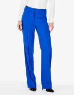 Blue crepe pants