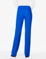 Blue crepe pants