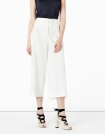 Pantalón culotte blanco