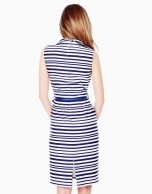 Striped shirtwaist dress