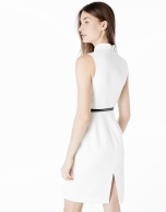 White fitted shirtwaist dress