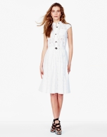 White shirtwaist dress