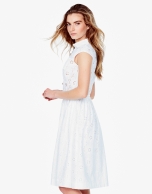 White shirtwaist dress