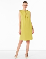 Pistachio green dress with belt loops