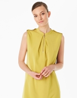 Pistachio green dress with belt loops