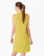 Pistachio green dress with belt loops