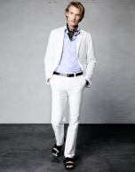 White linen suit