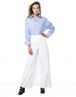 White linen pants skirt 