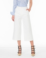 White linen culottes