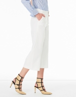 White linen culottes