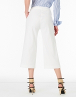 White linen culottes