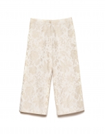 Beige jacquard culottes