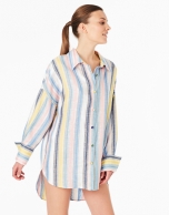 Multicolor striped linen shirt